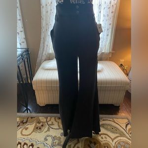 Free People flare leg dress pants (Black)